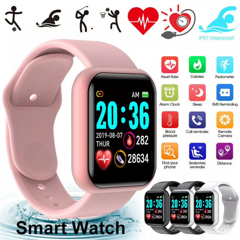 Neue Smart Sport Uhren Frauen Männer Fitness Armband Tracker Schritte Kalorien Gesundheit Monitor Bluetooth Armbanduhr Für Android IOS