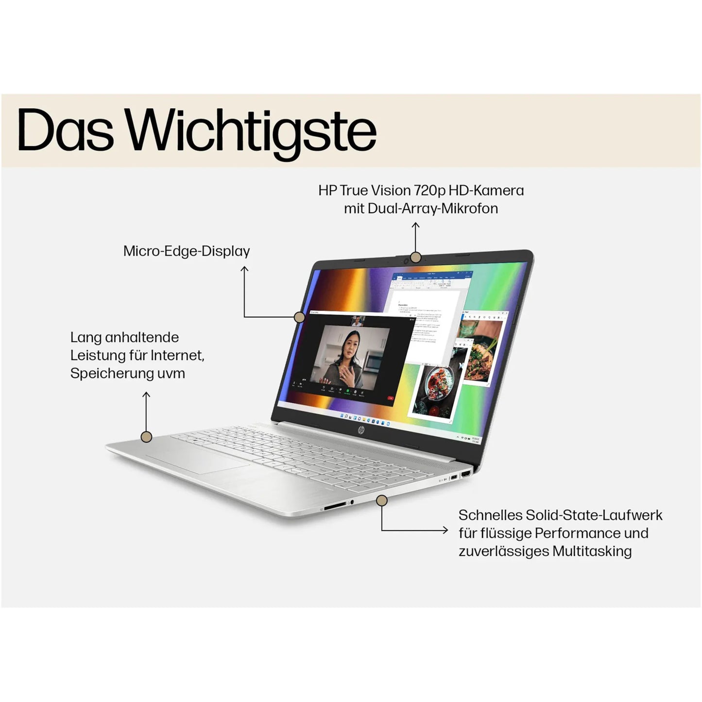 HP Notebook 15,6"│Intel Celeron N4120│8 GB RAM│512 GB SSD│Windows 11 Pro│MS Office 2021 Pro+