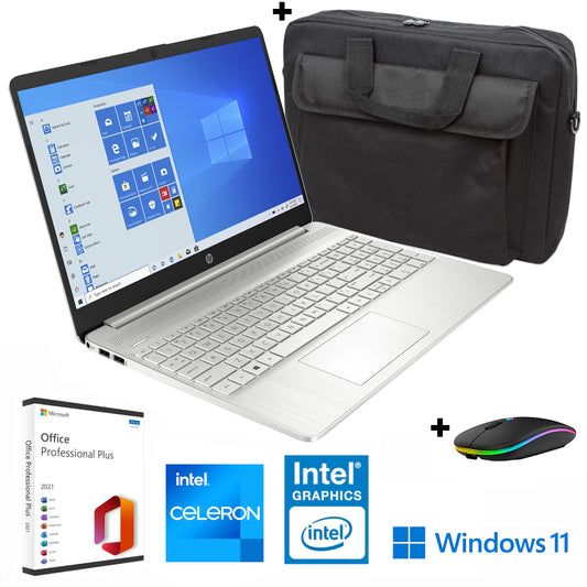 HP Notebook 15,6"│Intel Celeron N4120│8 GB RAM│512 GB SSD│Windows 11 Pro│MS Office 2021 Pro+