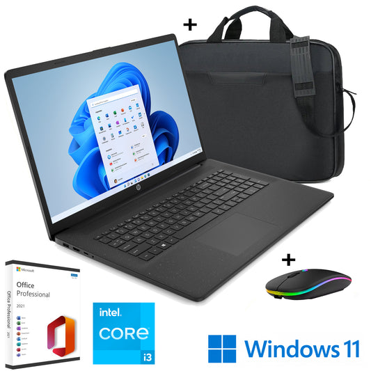 HP 17" FHD Notebook│Intel Core i3 HEXA 4,4GHz│bis 32GB RAM│bis 2TB SSD│Win11 Pro
