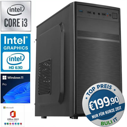 Komplett PC│Intel® Core™ 3-7100 3.90 GHz│8GB DDR4 RAM│256GB M.2 SSD│Win 11 Pro│Office 2