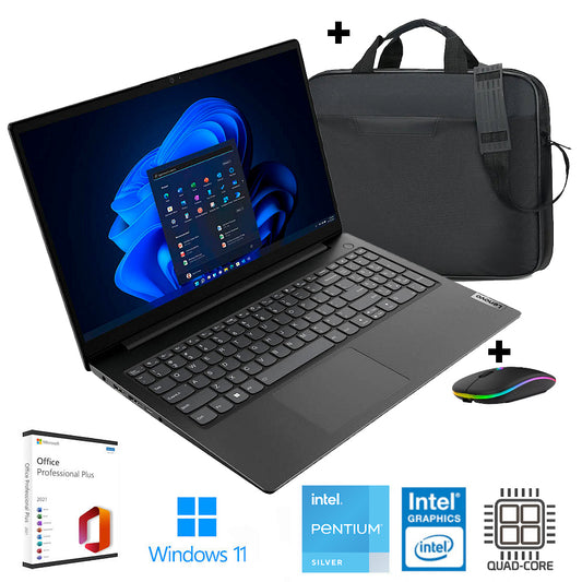 Lenovo Notebook ~ 15,6" FHD ~ Intel N6000 ~ 8 GB RAM ~ 256GB SSD ~ Windows 11 ~ Office